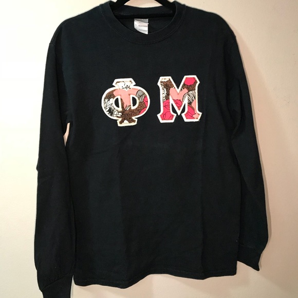Tops - Phi Mu Stitched Letter Shirt